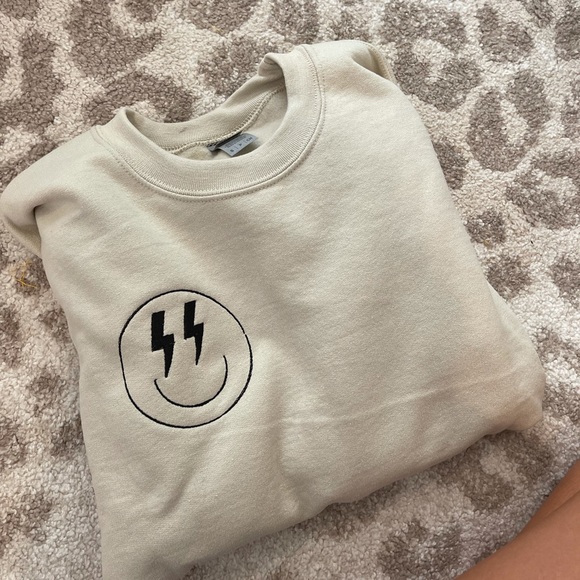 Smiley Face Preppy Sweatshirt - Picture 2 of 2